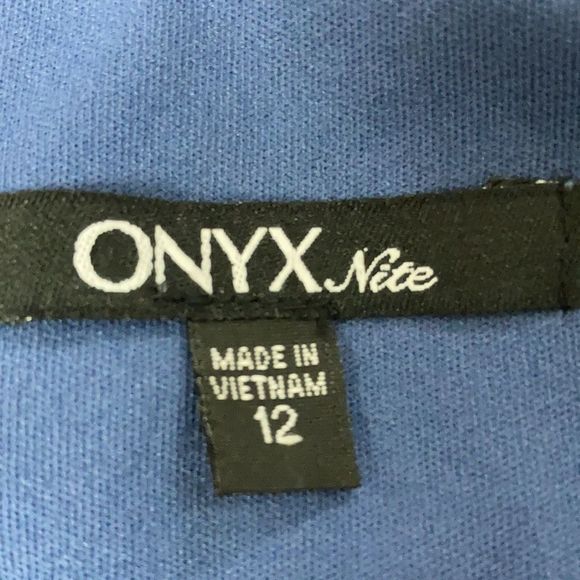 Onyx Nite Blue Lace Gown Size 12 NWT - Picture 5 of 8